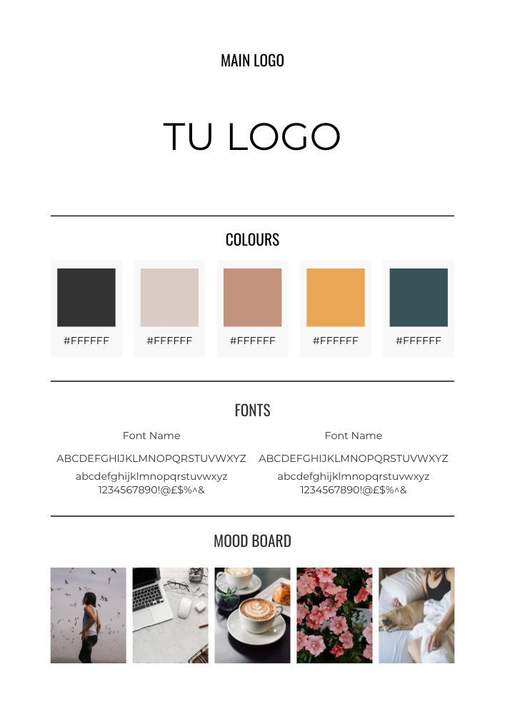 Branding Board Mood Board Template